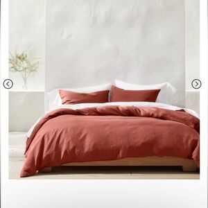 Linen Duvet & Sham Set - Casaluna™ — small hole — good condition